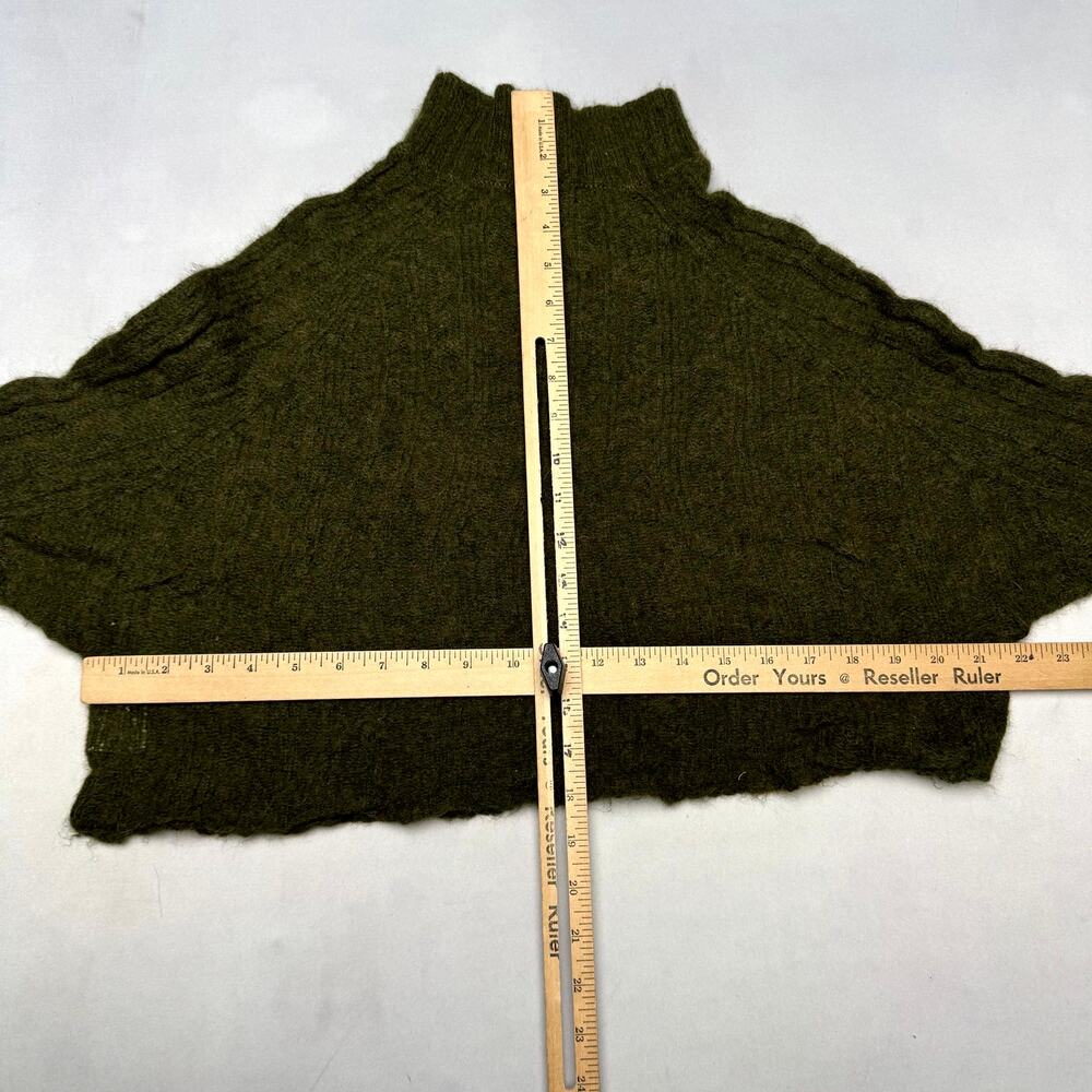 Atelier Delphine Henrietta Alpaca Ribbed Knit Cropped Sweater Top Womens Small - Picture 5 of 10